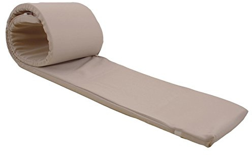 Hans-Textil-Shop Bierbankauflage Polyester | Sitzauflage, Auflage, Schaumstoffkern, Pflegeleicht, Robust, Wiederverwendbar, Wechselbarer Bezug mit Reißverschluss, Made in Europe (Sand, 200x25 cm)