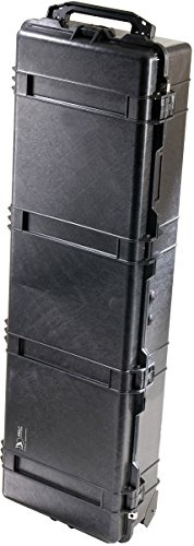 PELI 1770 Transportkoffer mit Extrem Robusten Rollen aus Polyurethan, IP67 Wasserdicht, 120L Volumen, Ohne Schaum, Schaum