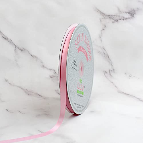 Creative Ideas PSF0308-118 Solid Satin Ribbon, 3/8 by 100 yd, Pink