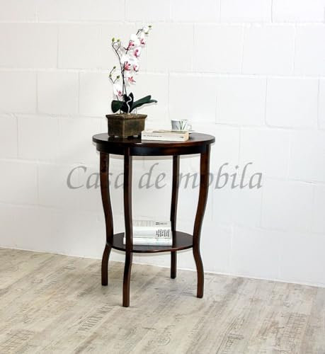 Massivholz Beistelltisch Teetisch Tisch oval 75 Holz massiv Kolonial