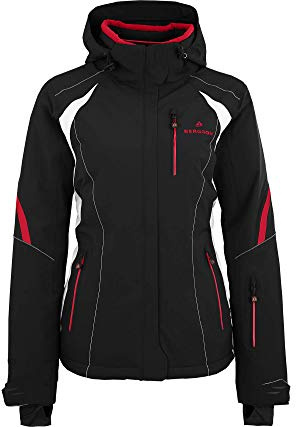 Bergson SNOWTASTIC | Damen Skijacke - Sportliche Damen Skijacke mit Supra-Tex 20.000 Membran, Normal-/Kurz-/Langgrößen, 100% wasserdicht (20.000 mm Wassersäule) & verschweißte Nähte, Winddicht & höch
