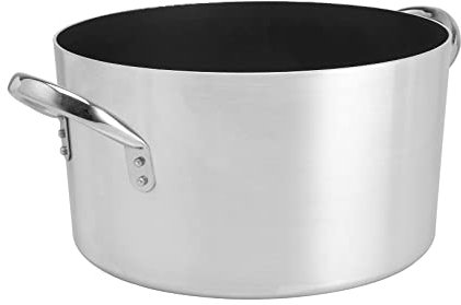 Pentole Agnelli, ALSA104S36, Casseruola Alta in Alluminio con 2 Maniglie in Acciaio, Alluminio Antiaderente interno 3mm, Diametro 36 cm