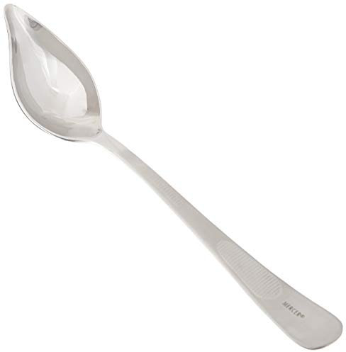 Mercer Culinary Cuillère de Mise en Assiette en Acier Inoxydable et Un Bol à Fente - 17,8-2,2 cm Petite cuillère à Sauce avec Bec en Acier Inoxydable - 115 ML .4 oz Silver