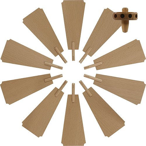 Dregeno Seiffen Weihnachtspyramide Flügelrad für Weihnachtspyramide - Durchmesser = 30cm - Original Erzgebirge