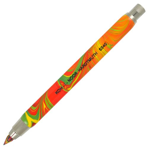 KOH-I-NOOR Fallbleistift/Druckbleistift Aus Metall Mit Minenspitzer | Minenstärke 5.6mm - Magic (Bunt) | Regenbogenstift