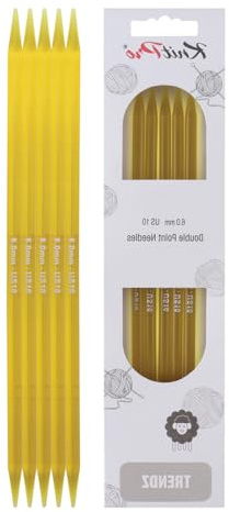 KnitPro Trendz dubbelspetsiga nålar 15 cm (6 tum) | 6,00 mm