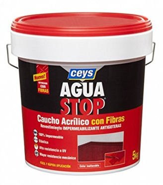 ceys CE903304 AGUASTOP CAUCHO FIBRAS BLANCO 5KG