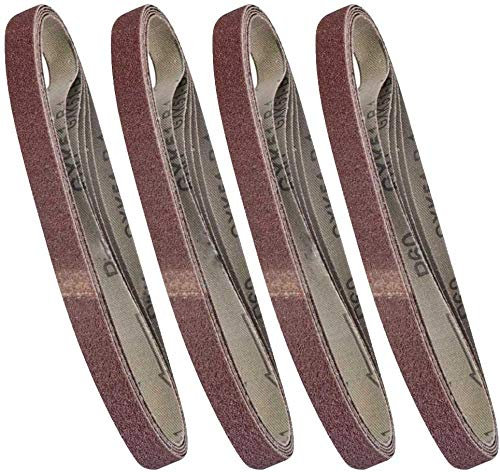 20 Mixed Grade Sanding Belts to fit for the Black & Decker Powerfile 10mm x 330mm,40,60,80,120 Grit