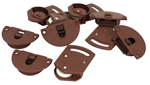 sourcingmap Wardrobe Sliding Door Roller Gear Track Panel Internal Kit 5 Pairs