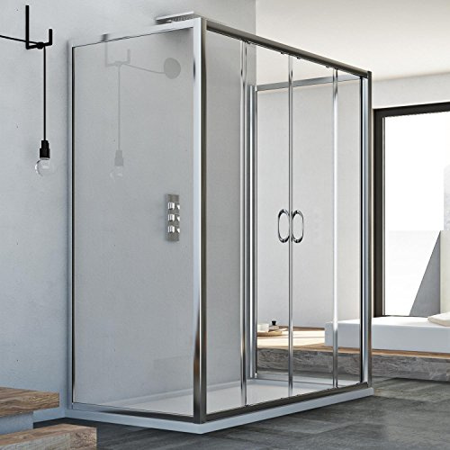 Box Doccia 3 lati 70x120x70 CM H185 trasparente mod. Replay Trio 2 Ante