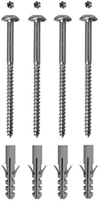 SIXONE Sicherheitsschrauben Set verzinkt zur Befestigung von Fenstergittern Länge 7 mm x 105 mm 4 Stück zum Vernieten