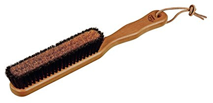 Redecker Natural Pig Bristle/Bronze Wire Clothes Brush with Oiled Pearwood Handle, 10-3/8-Inches