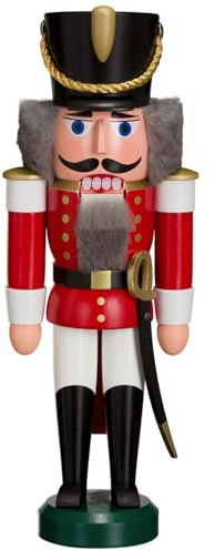 Seiffener Volkskunst Nussknacker Husar 28 cm (rot)