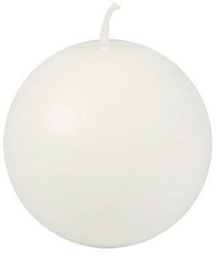 PAPSTAR 12 Kugelkerzen Ø 80 mm Weiss aus 100% Stearin