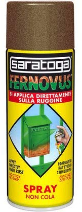 SARATOGA Vernice Antiruggine Spray Pronta All'Uso, Bomboletta Da 400 Ml Bronzo Micaceo