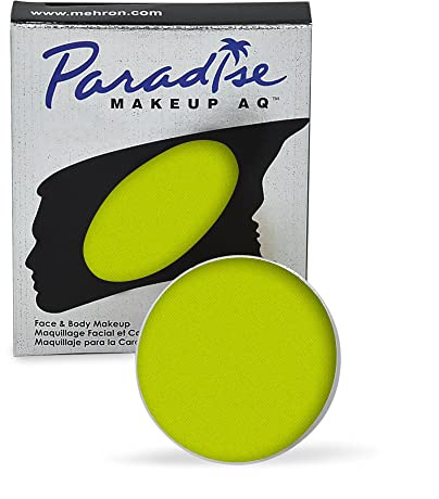 Mehron Makeup Paradise Makeup AQ Refill Size | Stage & Screen Performance, Face & Body Painting, Beauty, Cosplay, and Halloween | Water Activated Face Paint, Body Paint .25 oz (7 ml) (Lime)