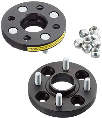 H&R 20mm Spurverbreiterung Spurplatte 4-Loch 100mm LK Kompatibel mit TOYOTA Yaris Schrägheck P9, MAZDA 2 Schrägheck DE, DH3, KIA PICANTO TA, Schwarz