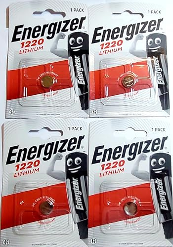 All Trade Direct Energizer Lot de 4 piles bouton au lithium Cr1220 Dl1220 3 V