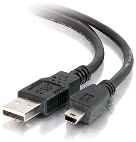 C2G 1m USB 2.0 A to Mini USB B Cable, Suitable for Data Transfer and Charging Smart Phones, Cameras, MP3s, PDAs and other Mini B Devices, Black