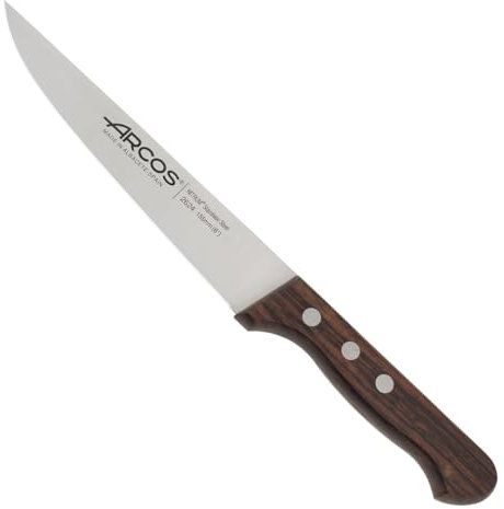Arcos Serie Atlantico - Cuchillo Cocina - Hoja de Acero Inoxidable de 155 mm - Mango de Madera Palisandro Color marrón