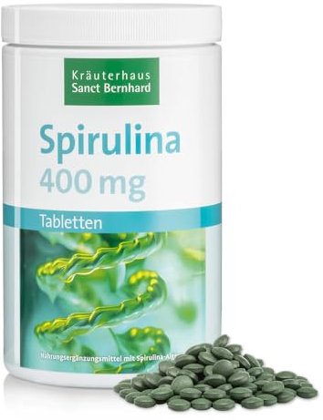 Sanct Bernhard Spirulina-Tabletten 400 mg Spirulina platensis für 5 Monate, 1350 Tabletten