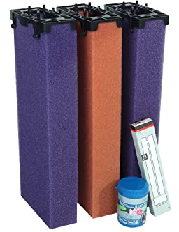 Wacredo Wartungspaket für Oase Filtomatic 6000 Teichfilter Schwamm Set Filterstarter 18 Watt Leuchtmittel Komplettset Wasseraufbereitung Filterschwamm Teichpflege Ersatzschwämme