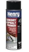 HENRY/ MONSEY HE104Q027Quikdry 104Q Asphalt Spray Primer Quikdry Asphalt Spray Primer, Series: 104Q, 17 Oz, Aerosol Can Packing, 550 G/L Voc, Liquefied Gas, 50 - 125 Sq' Coverage, Petroleum Distillates Odor/Scent, -138 deg F Flash Pt., composition: Petroleum Asphalt, Solvent Naphtha, Medium Aliphatic, Propane, Isobutane, Applicable Materials: Metal, Masonry & Concrete, Astm D-41, Ss-A-701B, Black