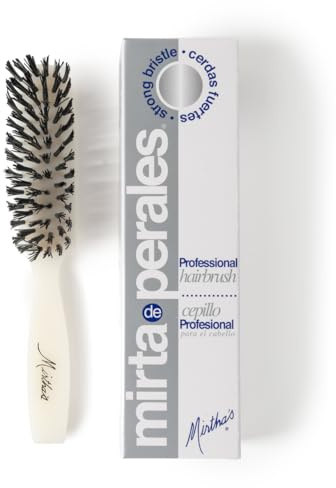 MIRTA DE PERALES Daily Hairbrush for Healthy, Shiny Hair | Professional Styling Brush with Firm Bristles | Stimulates Scalp Circulation, Distributes Natural Oils, Reduces Frizz & Prevents Split Ends