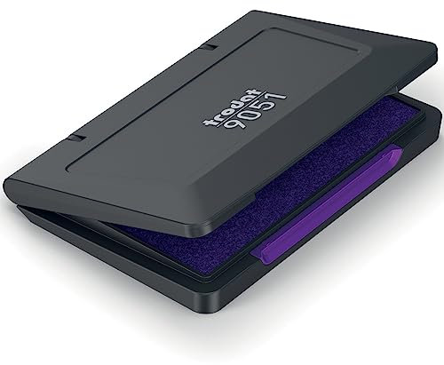 Trodat Cuscinetto Classic 9051 per Timbri Manuali, Misura 90 x 50 mm, Colore Viola, Struttura in Plastica Riciclata al 95% e Feltro, Inchiostro a base di acqua e Indelebile