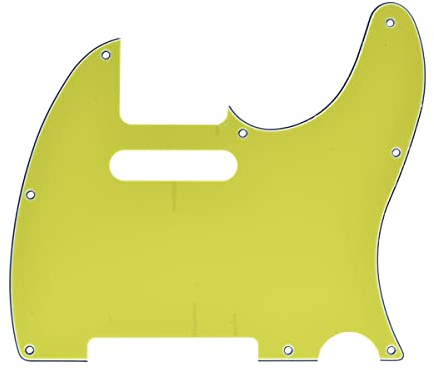 kaish Tele Schlagbrett Gitarre Pickguard gelb 3-lagig für uns/mexikanischen Telecaster