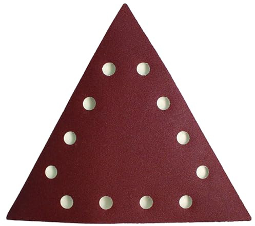 FEIDER ABT–180er Schleifdreiecke - Multifunktionales Schleifpapier - Schleifen und Glätten von Gips, Holz und Trockenbau - 180er Körnung - 28.5x28.5x28.5cm - 10er Pack, Pink