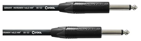Cordial CABLES Câble guitare jack 6 m CÂBLES INSTRUMENT Select Jacks droits