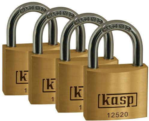 Kasp K12520D4 Lucchetto in ottone premium, 20 mm, confezione quadrupla