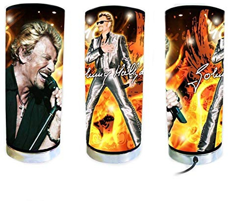 Johnny Hallyday Lampe Motif en costume gris