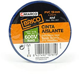 MIARCO 10781 - Cinta aislante de PVC Miarco Brico Azul 19mm x 20m
