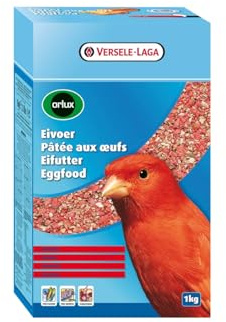 Orlux Alimentation sèche pour canaris, oiseaux indigènes et exotiques | 1 kg | Nourriture pour oiseaux | Pour soutenir la coloration rouge du plumage | Enrichie en lysine et méthionine supplémentaires