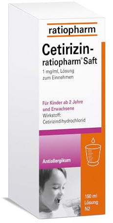Cetirizin-ratiopharm® Saft, 150 ml, lindert allergische Symptome | Lindert allergische Symptome wie Heuschnupfen und Nesselsucht