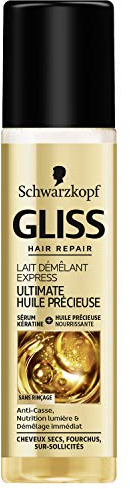 Schwarzkopf Gliss utredande mjölk för hår – ultimat värdefull olja, 200 ml