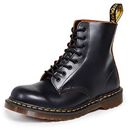 Dr. Martens 1460Z Vintage 8 Eye Boot BLACK, Unisex-Erwachsene Combat Boots, Schwarz (Black), 39 EU (6 Erwachsene UK)