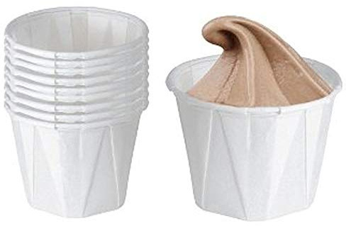 We Can Source It Ltd - White Paper Soufflé Cups with Dry Wax Coating 1oz(30ml) – Disposable Portion Pots for Sauces, Samples, Dips – Microwave and Dishwasher Safe – Bulk Catering Supply - Pack of 5000