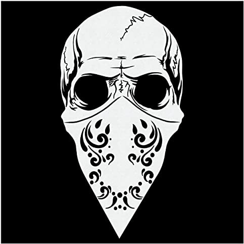 Herterich Products Airbrush Schablone Totenkopf Skull Gangster | Graffiti und Tattoo Stencil | Wiederverwendbar & Lösungsmittelresistent | Mylar 0,1-0,2 cm | Für Sprays, Acryl & Airbrush