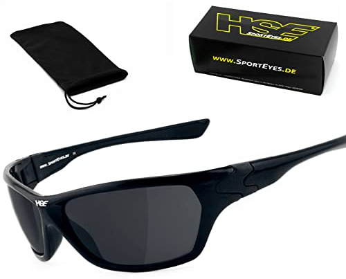 HSE® SportEyes® | SPORTBRILLE | UV400 Schutzfilter, HLT® Kunststoff-Sicherheitsglas nach DIN EN 166 | Fahrradbrille, Sonnenbrille, Bikerbrille, Radbrille: HIGHSIDER