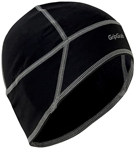 GripGrab Unisex Leichte Thermal Hi-vis Unterhelm Mütze Skull Cap, Schwarz, 54-57 EU