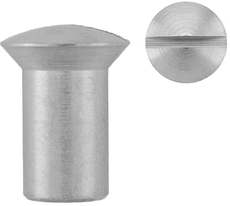 Hülsenmuttern M4 mit Linsenkopf u. Schlitz Edelstahl A1 (10 Stück) - Hülsenmutter