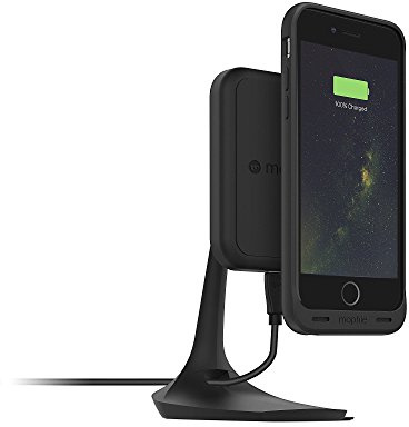 Mophie Charge Force Desk Mount mit kabelloser Aufladung, schwarz