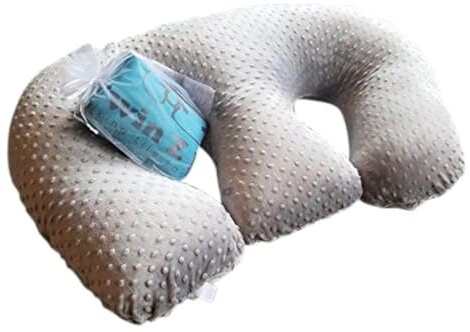 Twin Z Pillow + 1 Grey Cuddle Cover + Free Travel Bag!