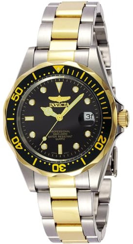 Invicta Pro Diver Orologio da in acciaio inossidabile con movimento Quarzo - 37mm, Bicolore / Nero