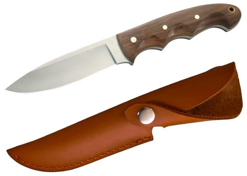 Herbertz Gürtelmesser, AISI 420, Tagayasan-Holz, Lederscheide