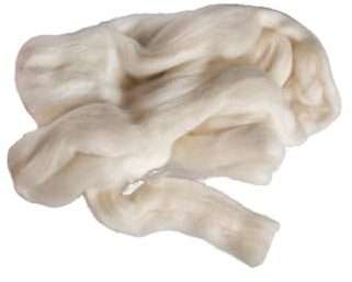 Rayher 5360008 Reine Schurwolle, Filzwolle, Kammzug, Beutel 50 g, hellblau, Märchenwolle