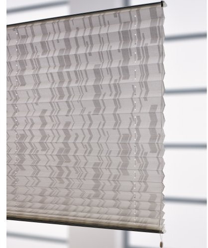 Liedeco® Klemmfix-Plissee freihängend - 120 x 175 cm weiß/weiß | Plissee farbig fürs Fenster | Sonnenschutz Fensterdekoration innen | lichtdurchlässig Blickdicht verstellbar | 123 montiert
